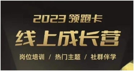 2023领跑卡线上成长营，淘宝运营各岗位培训，直通车、万相台、引力魔方、引流等，帮助突破成长瓶颈-海南千川网络科技