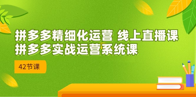 2023年8月新课-拼多多精细化运营 线上直播课：拼多多实战运营系统课-42节-海纳网创学院