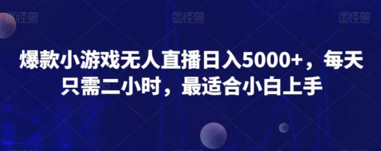 爆款小游戏无人直播日入5000+，每天只需二小时，最适合小白上手-海南千川网络科技