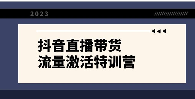 抖音直播带货-流量激活特训营，入行新手小白主播必学-海南千川网络科技