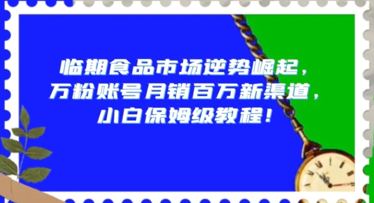 临期食品市场逆势崛起，万粉账号月销百万新渠道，小白保姆级教程【揭秘】-海纳网创学院