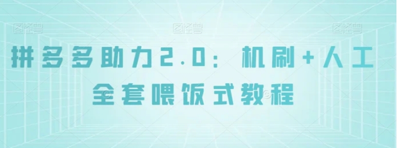 拼多多助力2.0：机刷+人工全套喂饭式教程【揭秘】-海南千川网络科技