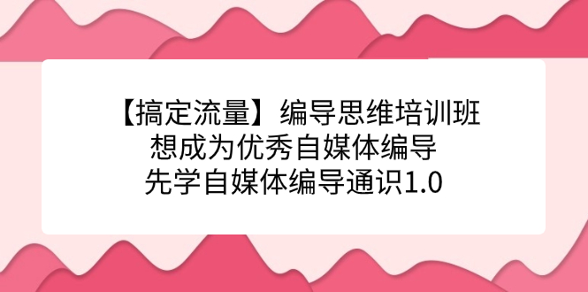 【搞定流量】编导思维培训班，想成为优秀自媒体编导先学自媒体编导通识1.0-海南千川网络科技