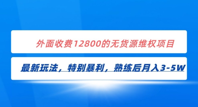 全网首发！外面收费12800的无货源维权最新暴利玩法，轻松月入3-5W-海南千川网络科技