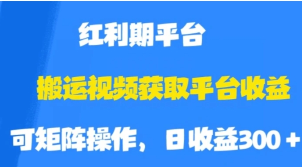 搬运视频获取平台收益，平台红利期，附保姆级教程【揭秘】-海南千川网络科技