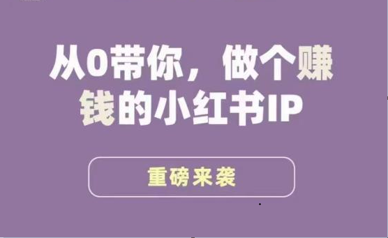 小红书运营大宝典，从0带你做个赚钱的小红书IP-海南千川网络科技