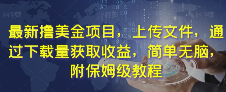 最新撸美金项目，上传文件，通过下载量获取收益，简单无脑，附保姆级教程【揭秘】-海纳网创学院