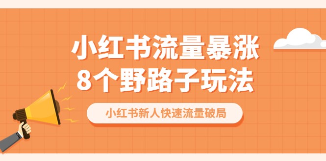 小红书流量-暴涨8个野路子玩法：小红书新人快速流量破局-海南千川网络科技