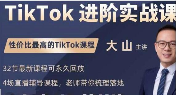 大山《TikTok进阶实战课》账号详解，流量运营，实战变现-海南千川网络科技