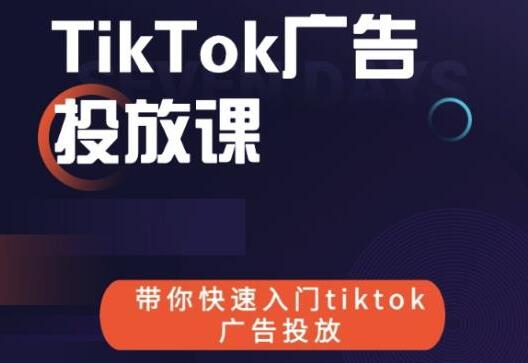 《跨境B哥TIKTOK广告投放课》带你快速入门TIKTOK广告投放-海纳网创学院