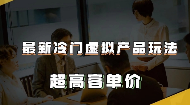 最新冷门虚拟产品玩法，超高客单价，月入2-3万＋【揭秘】-海南千川网络科技