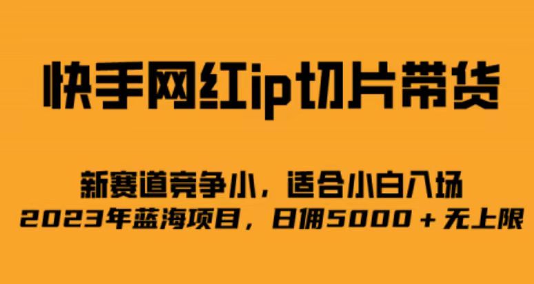 快手网红ip切片新赛道，竞争小，适合小白 2023蓝海项目-海南千川网络科技