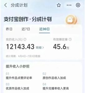 支付宝短视频平台搬运赚钱攻略，1万播放300+，属实夸张？搬运即可！-海纳网创学院